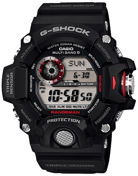 G-shock/vlc Distribution GW94001 G-Shock Tactical Rangeman Keep Time Black Size 145-215mm Features Digital Compass
