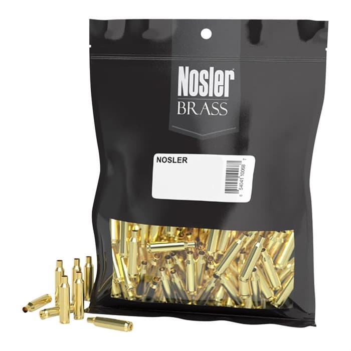 Nosler Unprimed Unprepped Brass Rifle Cartridge Cases .22 Nosler 250 Per Box