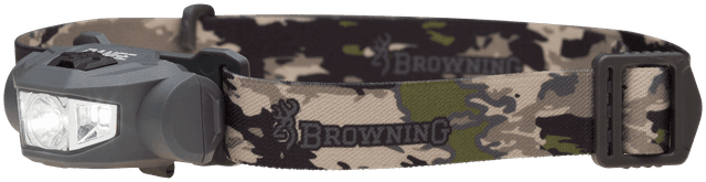 Browning Range Headlamp Wide Angle Plus Dark Gray LED Rechargeable 17-250 Lumens Dual Fuel