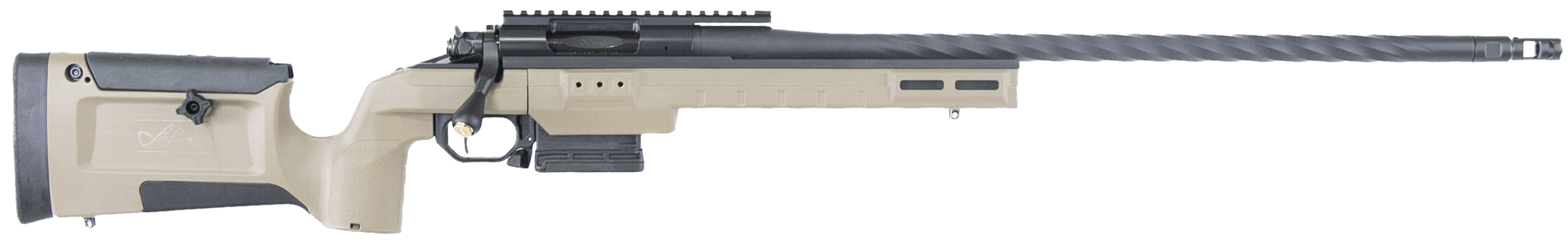 Larue Tactical LTKRGSIETE300WSM24FDE Siete Magnum 300 WSM 3+1 24" Sendero Fluted Barrel FDE