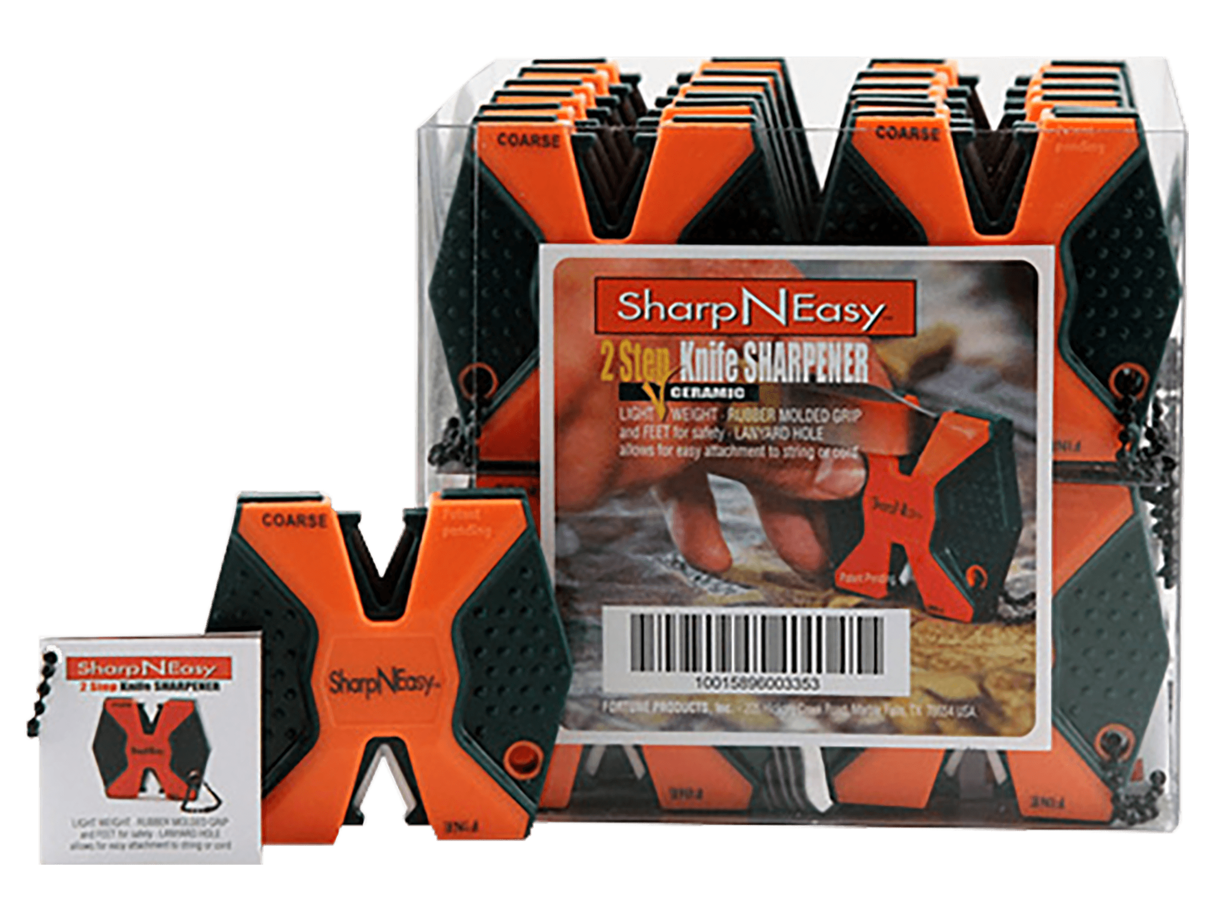 AccuSharp 335CD SharpNEasy 2-Step Sharpener Hand Held Fine/Coarse Ceramic Stone Sharpener Black/Orange Plastic 24