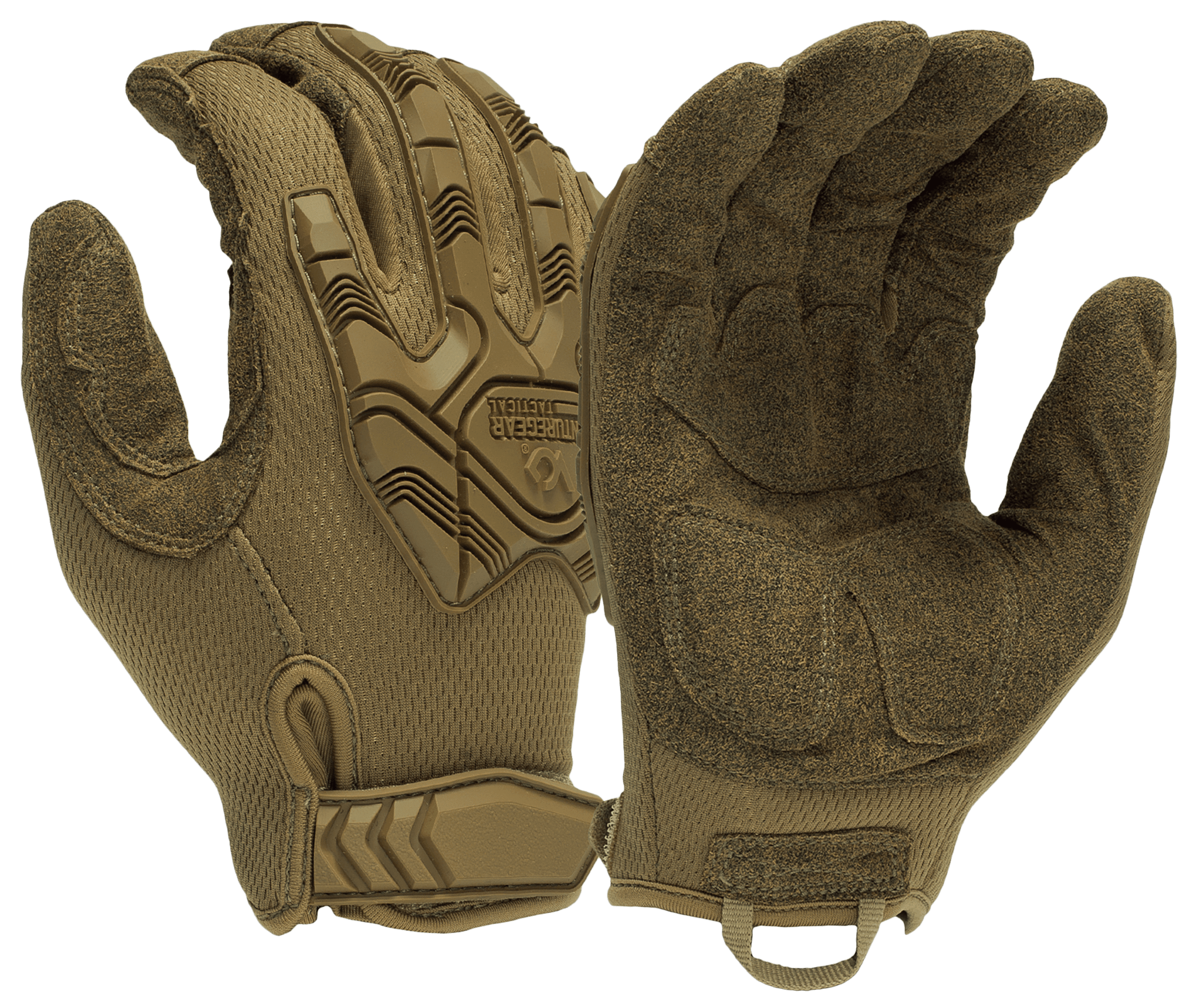 Pyramex VGTG40TX2 Impact Operator Heavy-Duty Brown Synthetic Leather XXL Hook & Loop