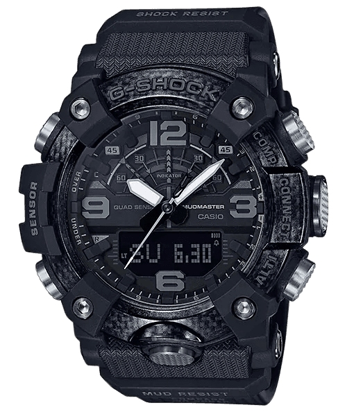 G-shock/vlc Distribution GGB1001B G-Shock Tactical MudMaster Keep Time Blackout Size 145-215mm Features Digital Compass