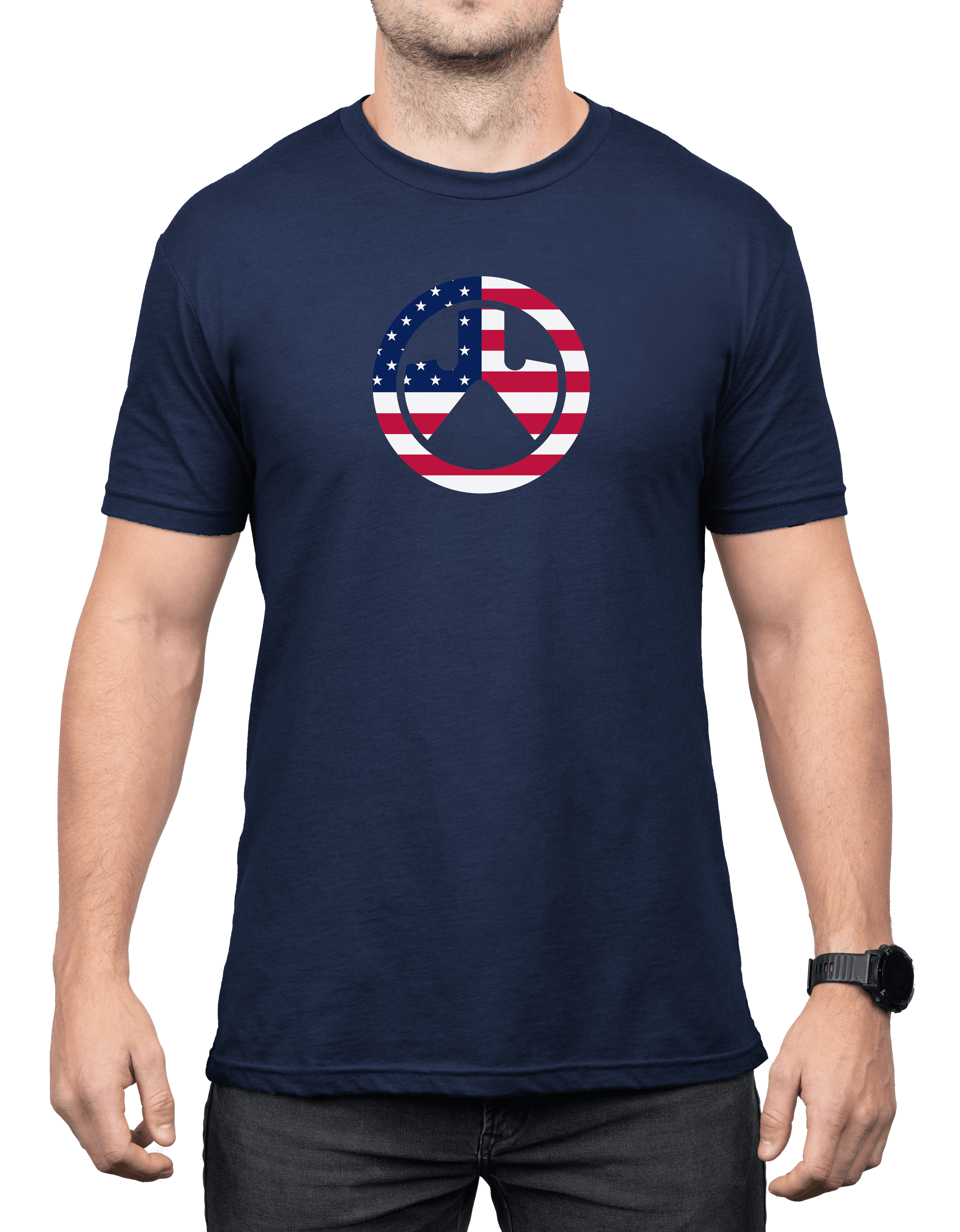 Magpul MAG1281410XL Independence Icon  Navy Cotton/Polyester Short Sleeve XL