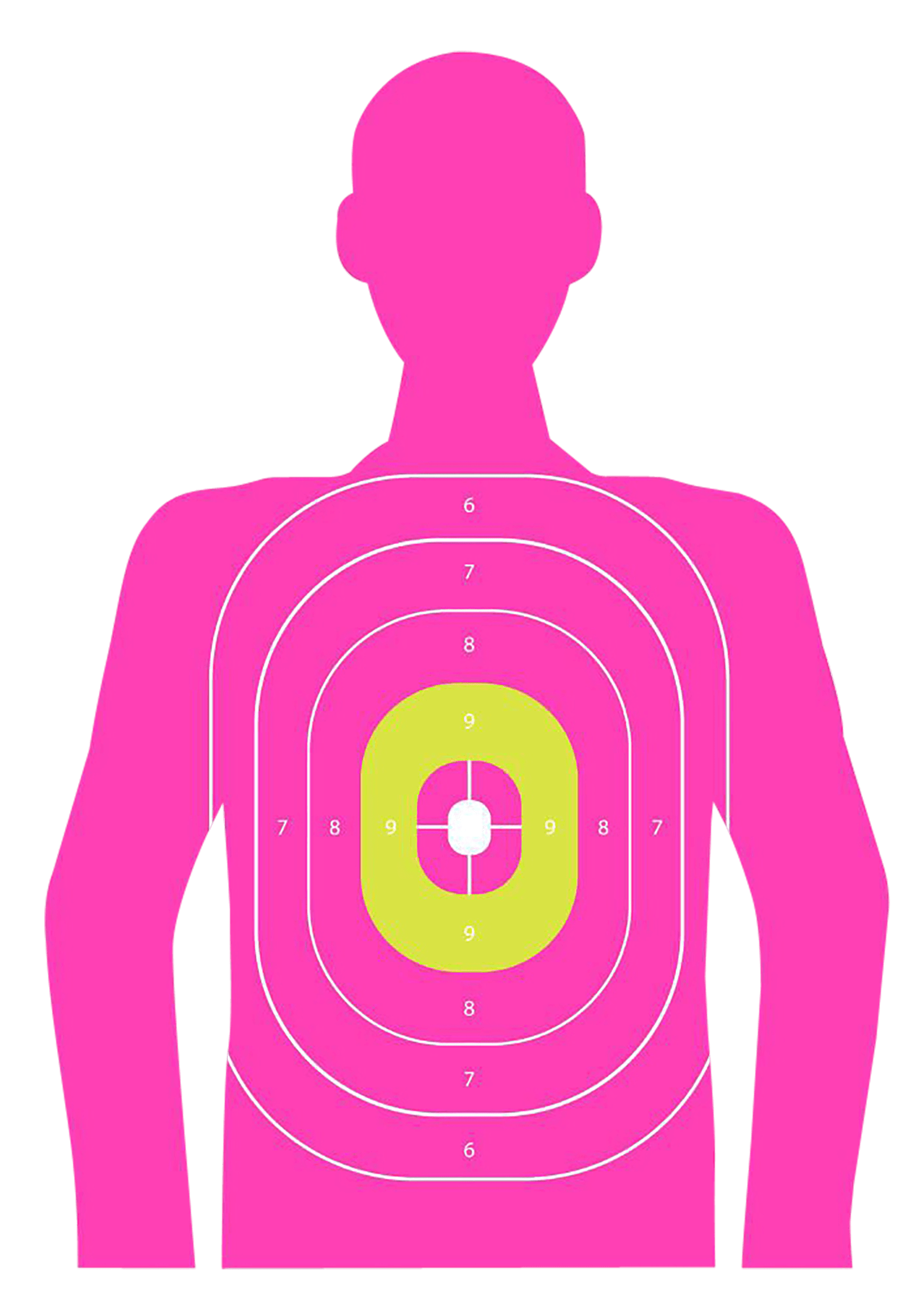 EZ-Aim 15653 In the Pink  Silhouette Paper Works w/Handgun/Shotgun/Airsoft Gun/BB Guns/Pellet Gun Pink 3 Pack