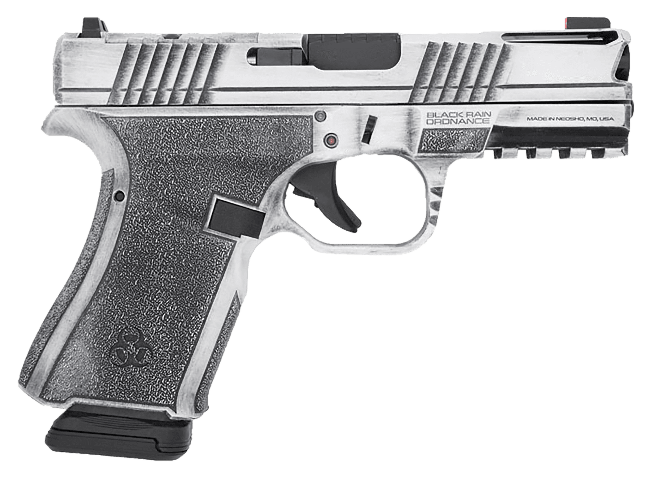 Black Rain Ordnance FLP9MMWB   Compact Frame 9mm 15+1 4" Stainless Steel Slide