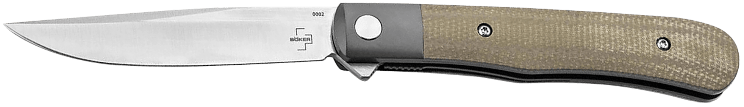 Boker 01BO930 Trapper 3.23" Plain Nitro-V Blade Micarta Handle