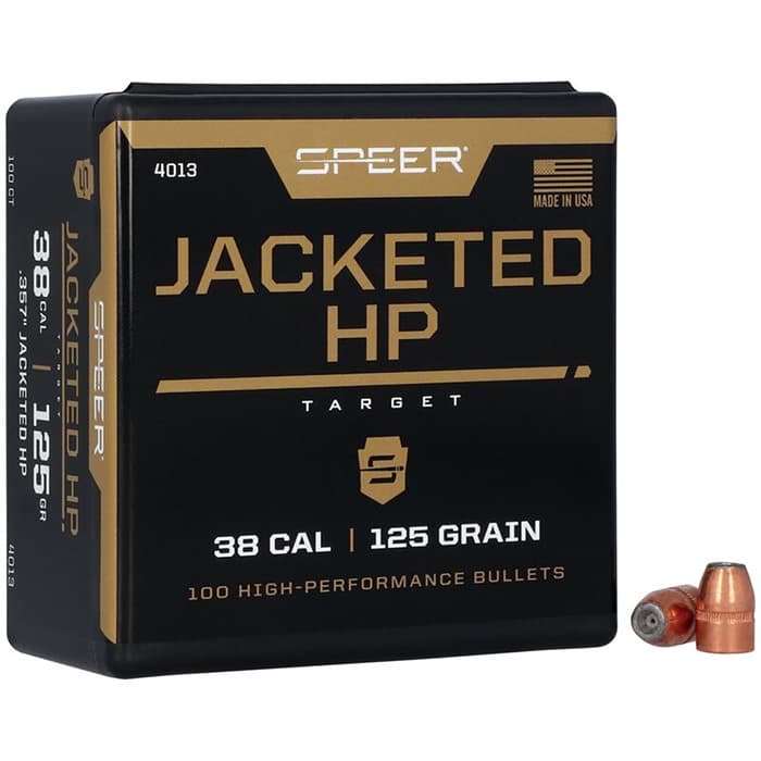Speer 4013 Handgun  38Cal 125gr Jacketed Hollow Point 100 Per Box/5 Case