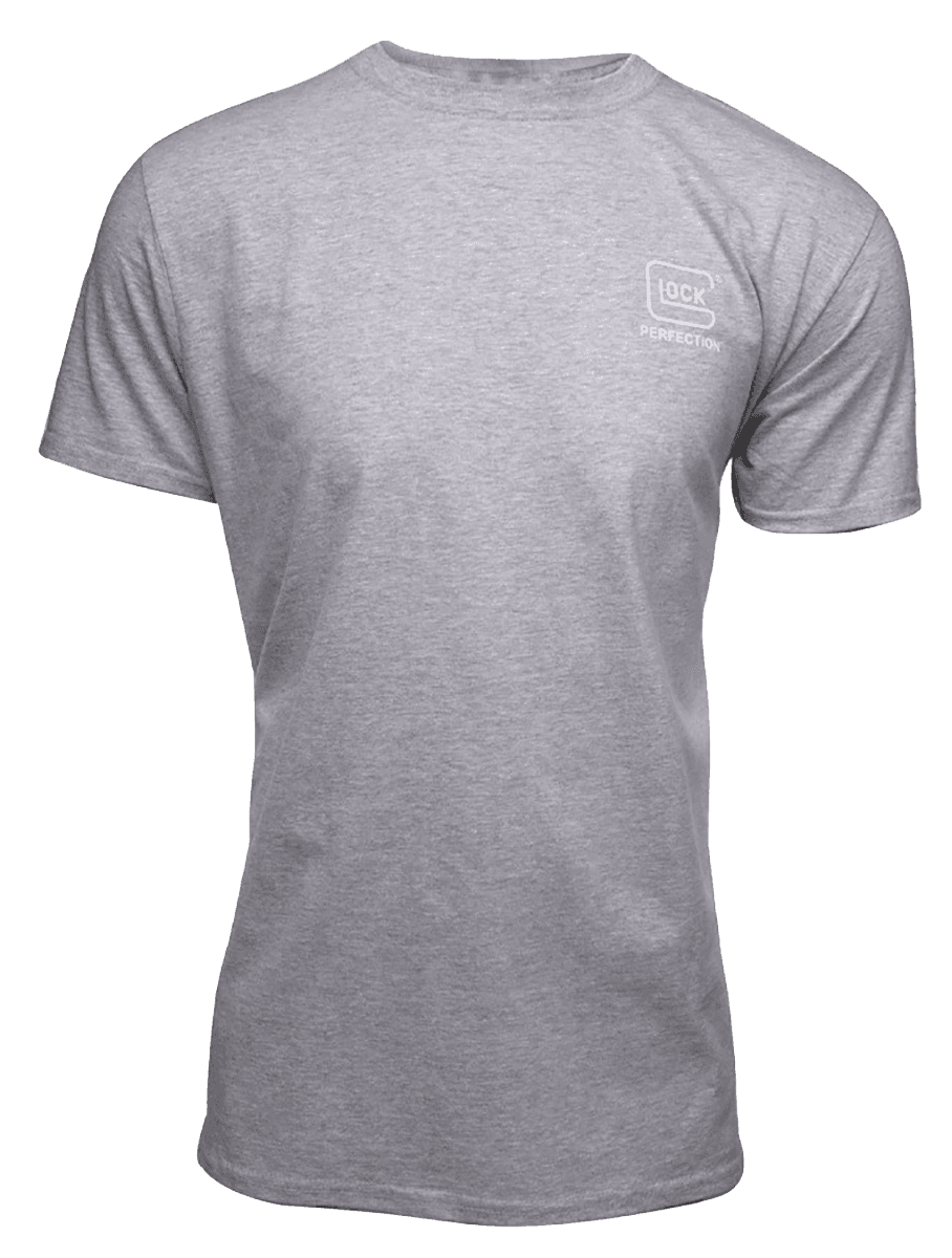 Glock AA75122 Pursuit Of Perfection  Heather Gray Cotton/Polyester Short Sleeve 3XL