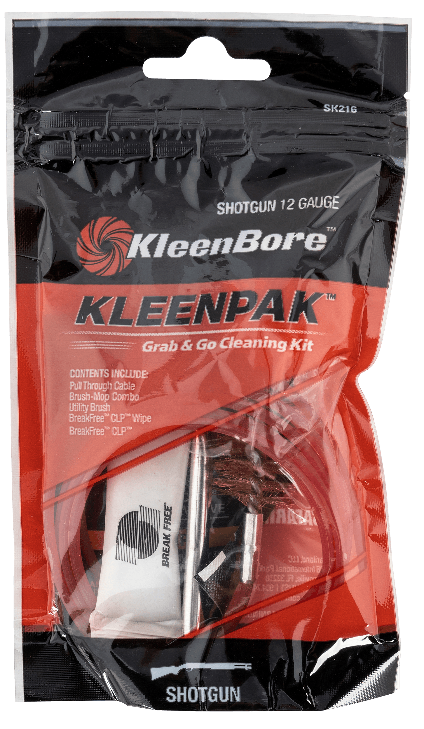 KleenBore SK21610 Grab & Go Cleaning Kit 12 Gauge Shotgun 10 Per Pack
