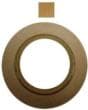 Speedwell 1" Square Paster Pressure Sensitive Black 1000/Roll