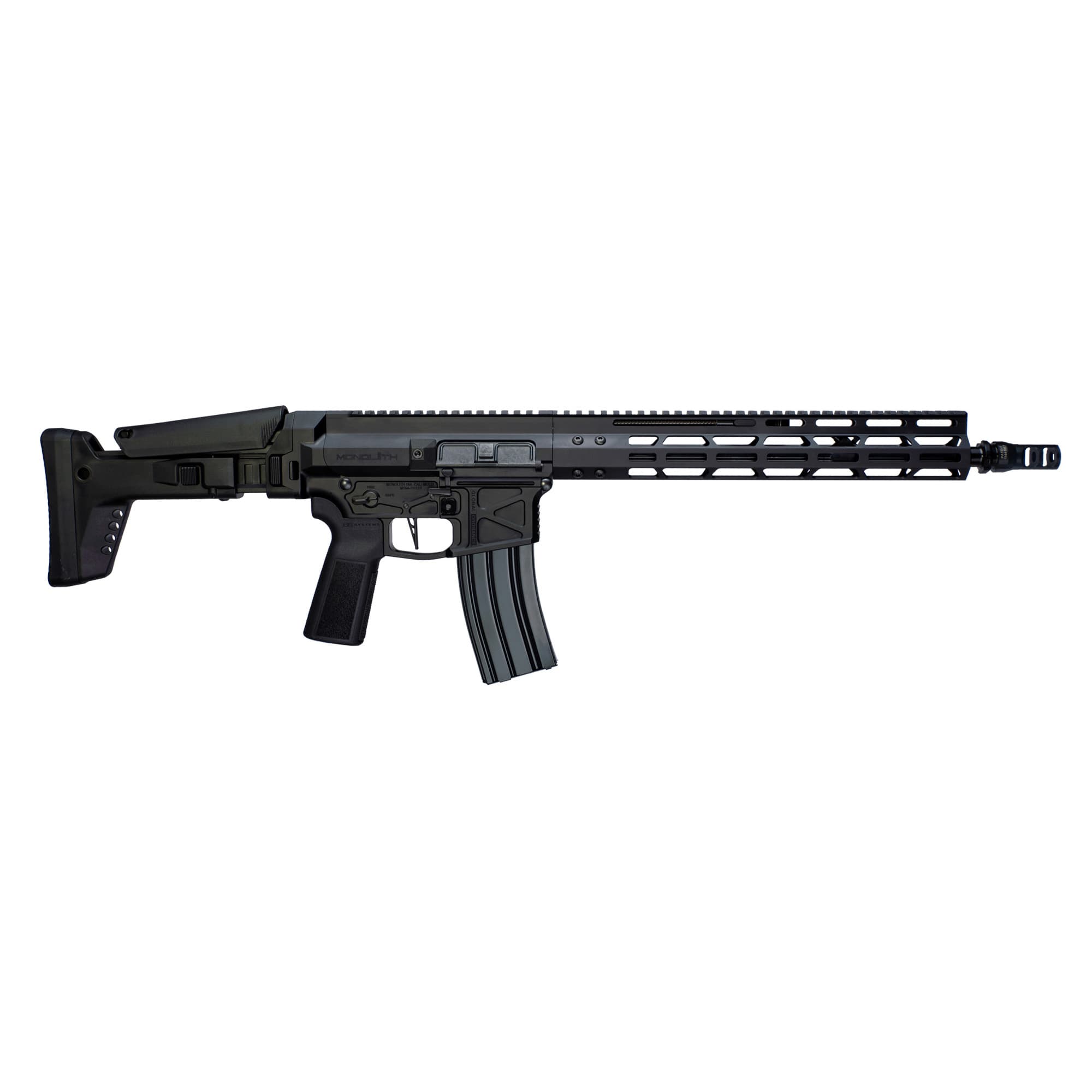 Global Ordnance LLC 197892003216 Monolithic  5.56 NATO 16" Barrel, Keymod Handguard, Modular Black Stock, Black Polymer Grip