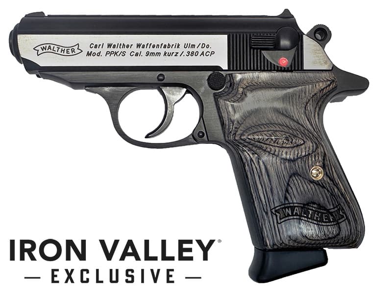 Walther PPK/S .380 ACP 3.3" Barrel 7 Rounds Two-Tone Grey Laminate Grips