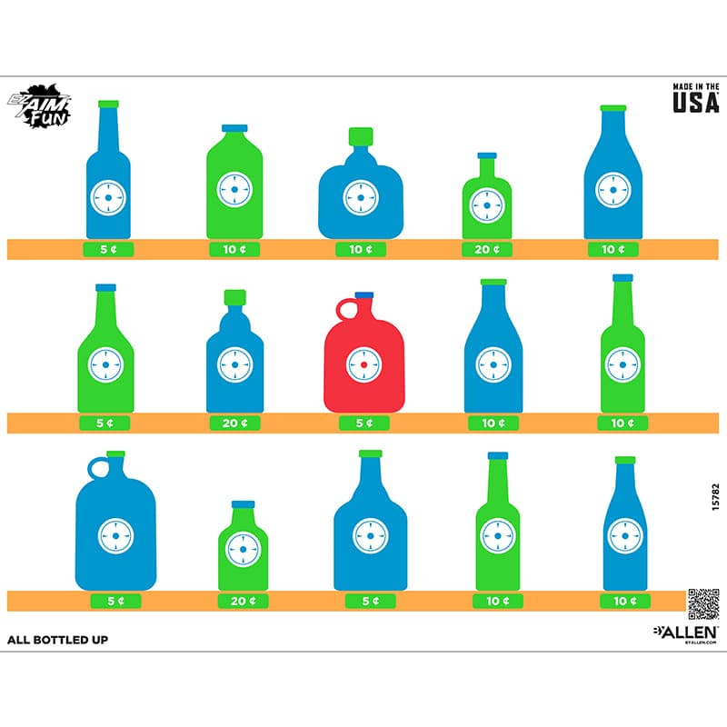 EZ AIM 24X19 PAPER TGT FUN BOTTLED 4PK MULTI