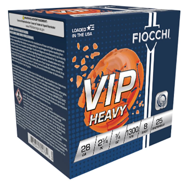 Fiocchi VIP Heavy 28 Gauge Shot 3/4 Oz #8 250 Rounds