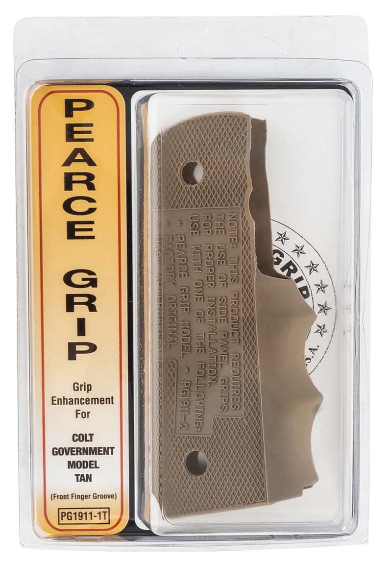 Pearce Grip Government 1911 Tan Rubber Finger Groove Insert