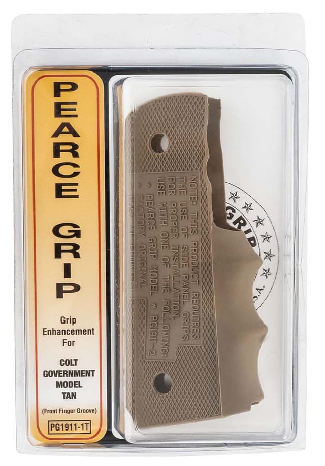 Pearce Grip Government 1911 Tan Rubber Finger Groove Insert