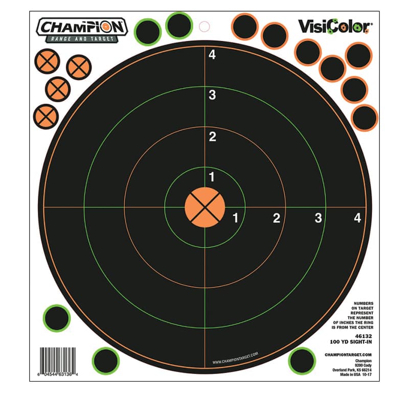 Cham 100yd Sight-In Target W/30 RP 5pk