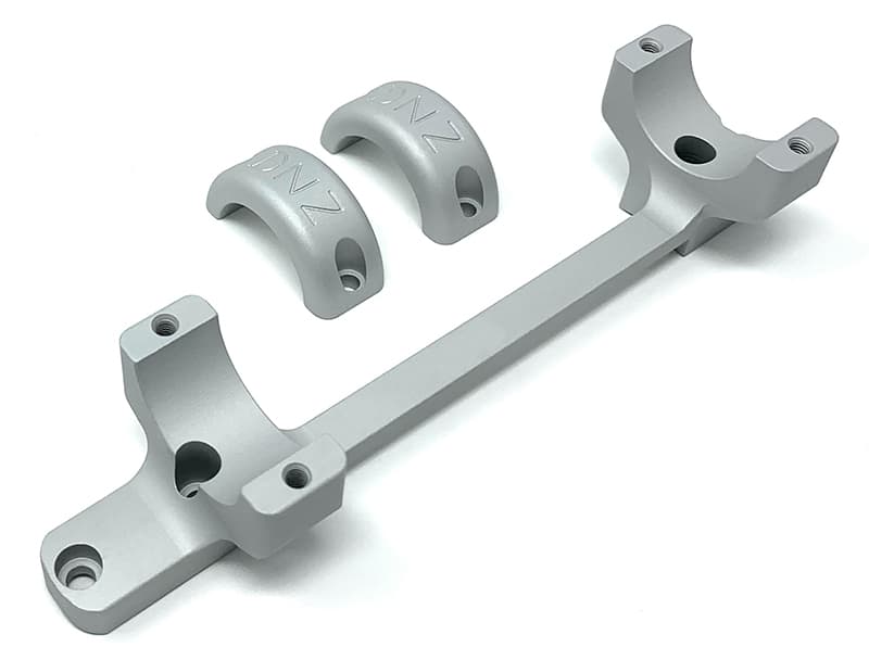 DNZ Products Remington 700 Long Action 1in Medium Scope Mount Game Reaper Silver