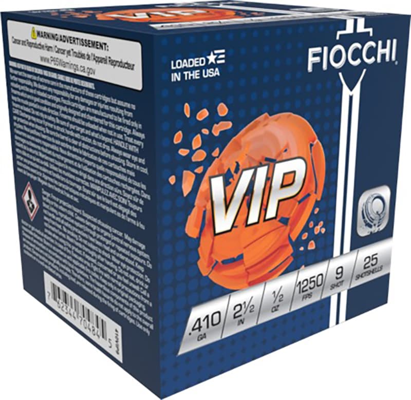 Fiocchi Vip Load 410 Bore 1/2 oz #9 Shot 250 Rounds