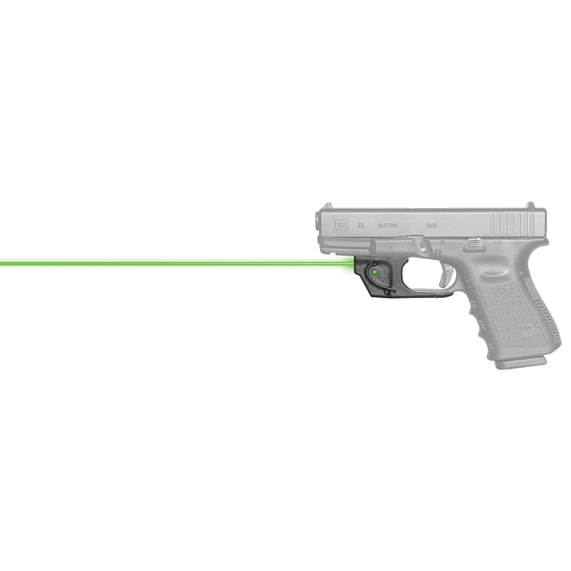 Viridian E Series Glock 19 Green Laser Sight Ambidextrous Trigger Guard Mount