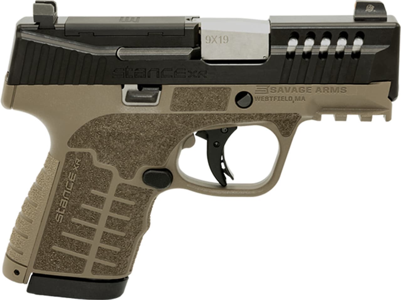 Savage Stance XR 9mm 3.20" 13+1 Ported Stainless Steel FDE Glass Filled Nylon Grip