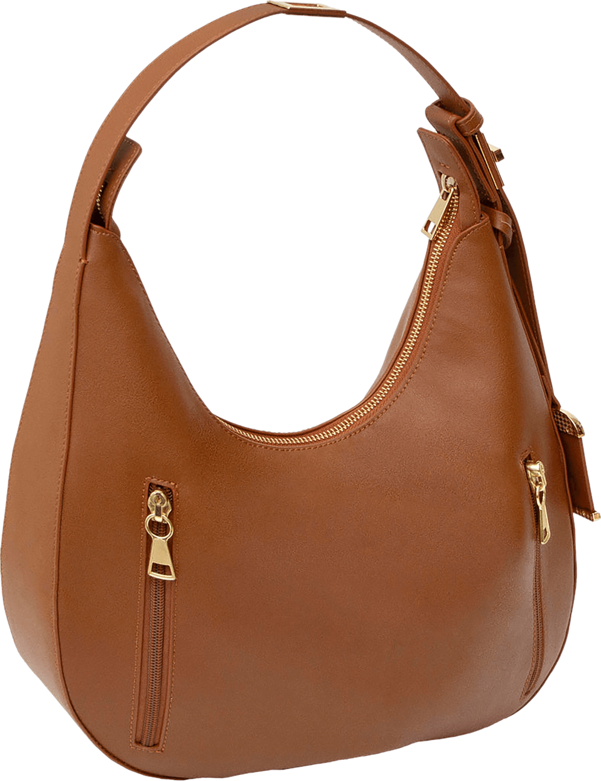 BULLDOG HOBO STYLE BAG COGNAC