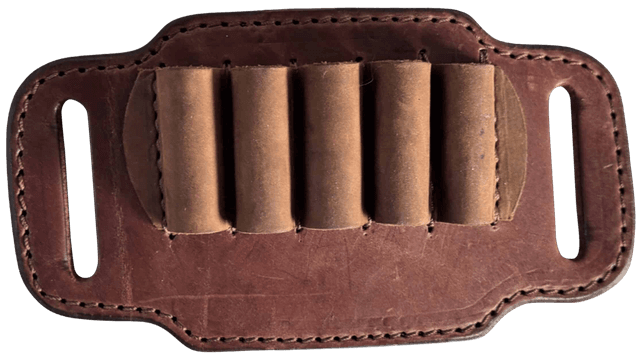 1791 Gunleather HNTABS12BRWA Ammo Belt Slide Brown Leather 12 Gauge