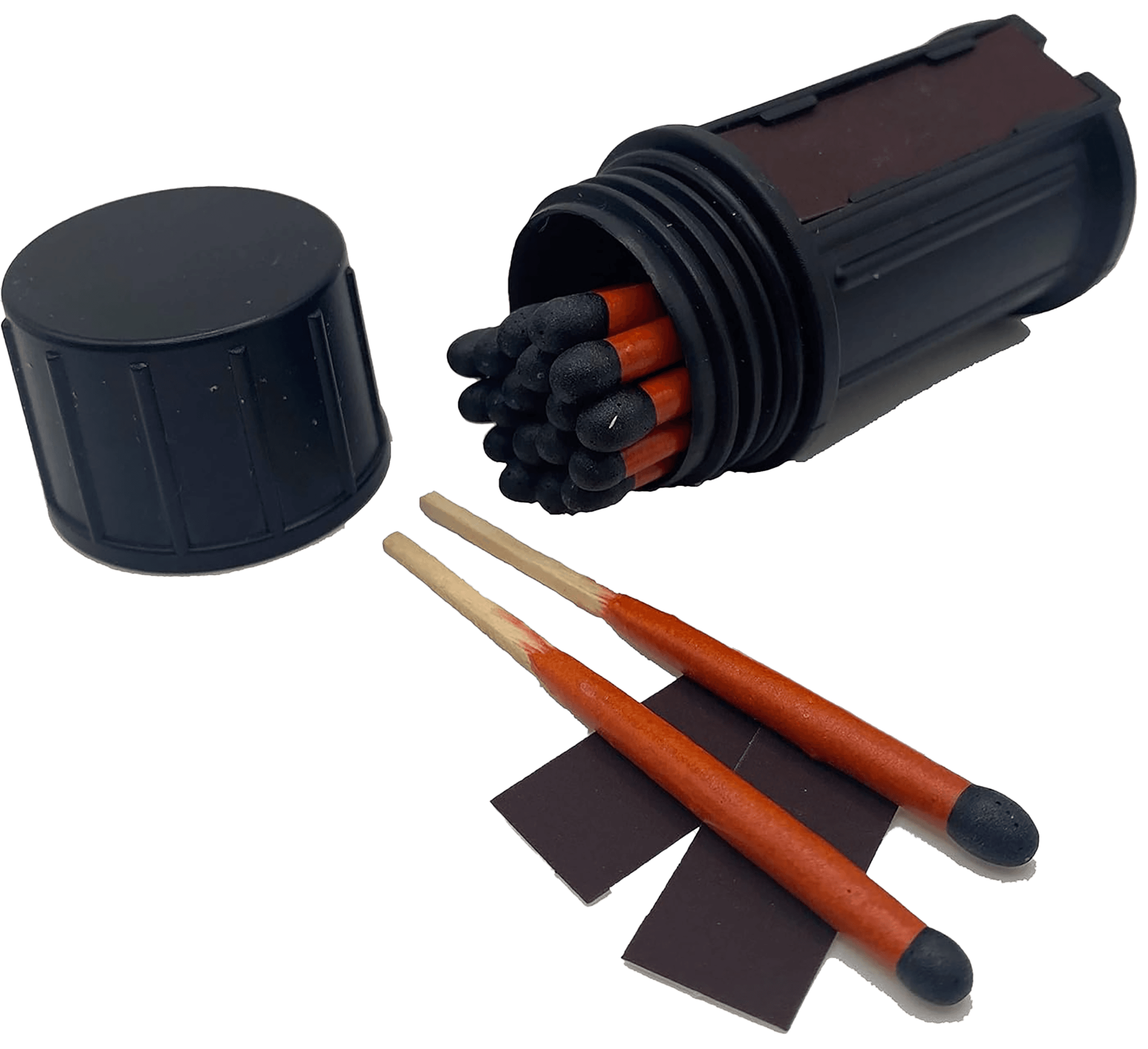 Black Beard Fire Starters MAT Stormproof Matches  Black/Red 3" Long 20 Matches