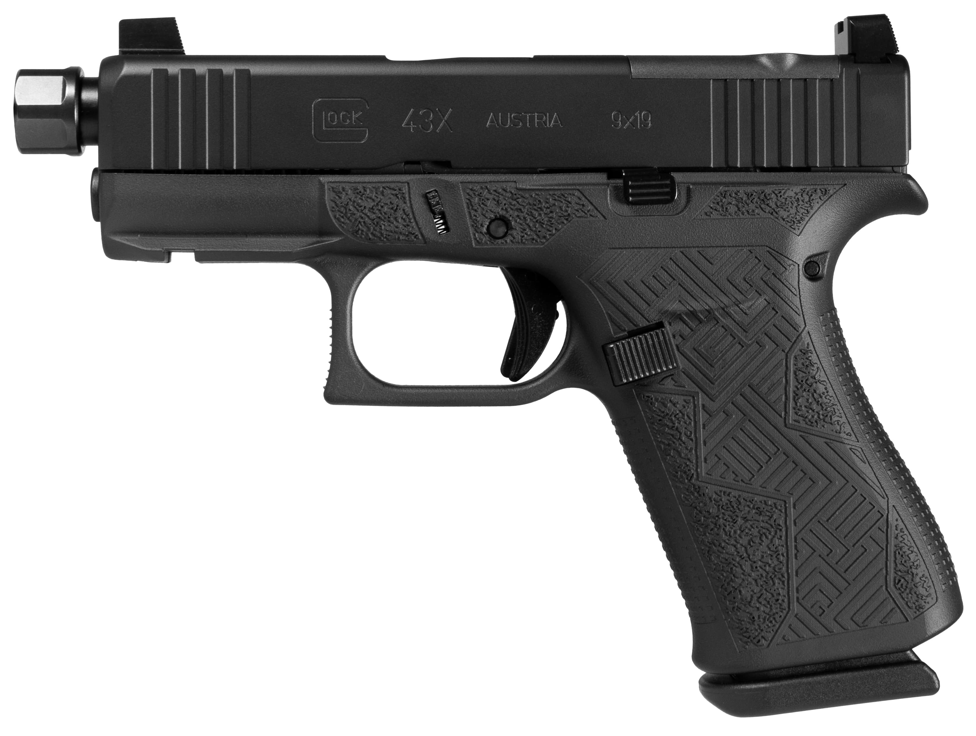 Glock G43x 9mm Luger 3.41in 10 Round Blackout Finish