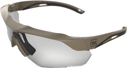 Glock AS41037 Crossover Tactical Glasses Clear Lens Desert Tan Frame