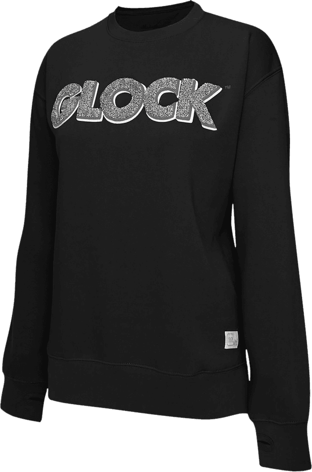 Glock AP96259 Crewneck Raglan Fleece Black Cotton/Polyester Long Sleeve 2XL