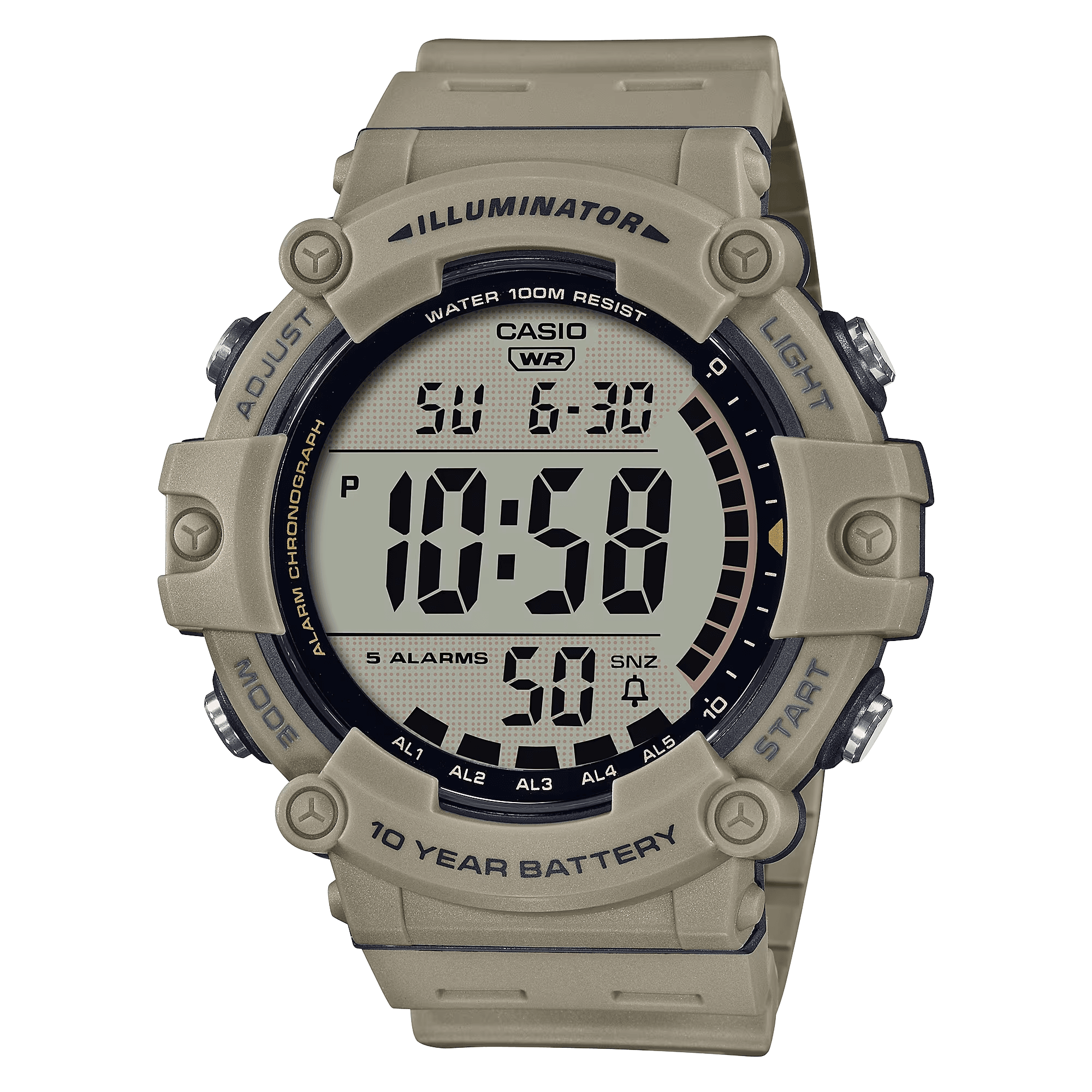 Classic Digital Watch w/ 10-Year Battery - AE1500WH-5AV