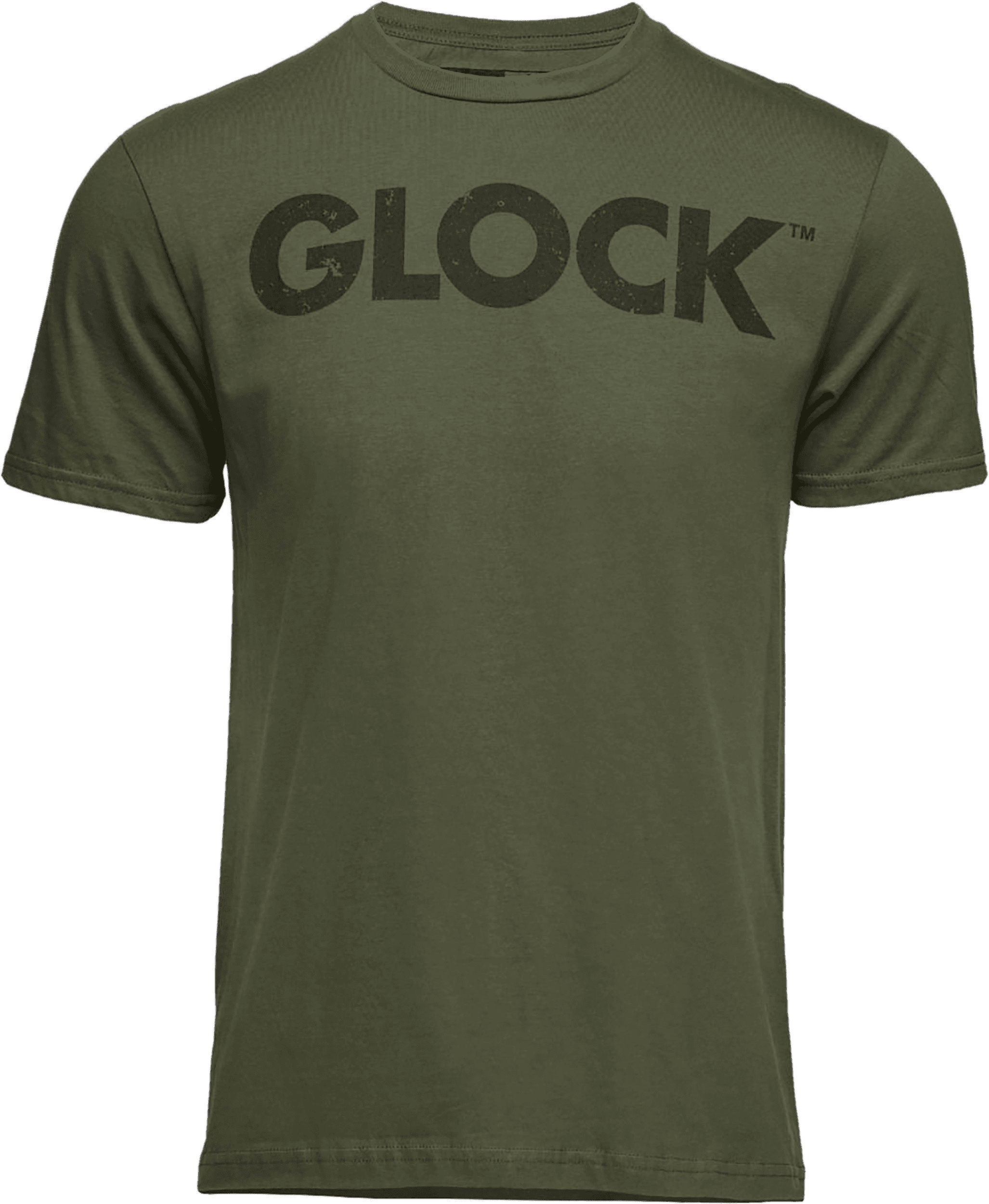 Glock AP96157 Caliber Tee Military Green Ringspun Cotton Short Sleeve Medium