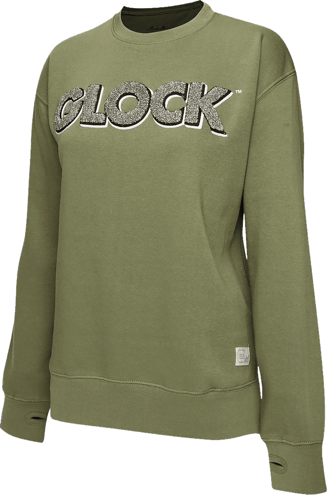 Glock AP96263 Crewneck Raglan Fleece Olive Cotton/Polyester Long Sleeve XL