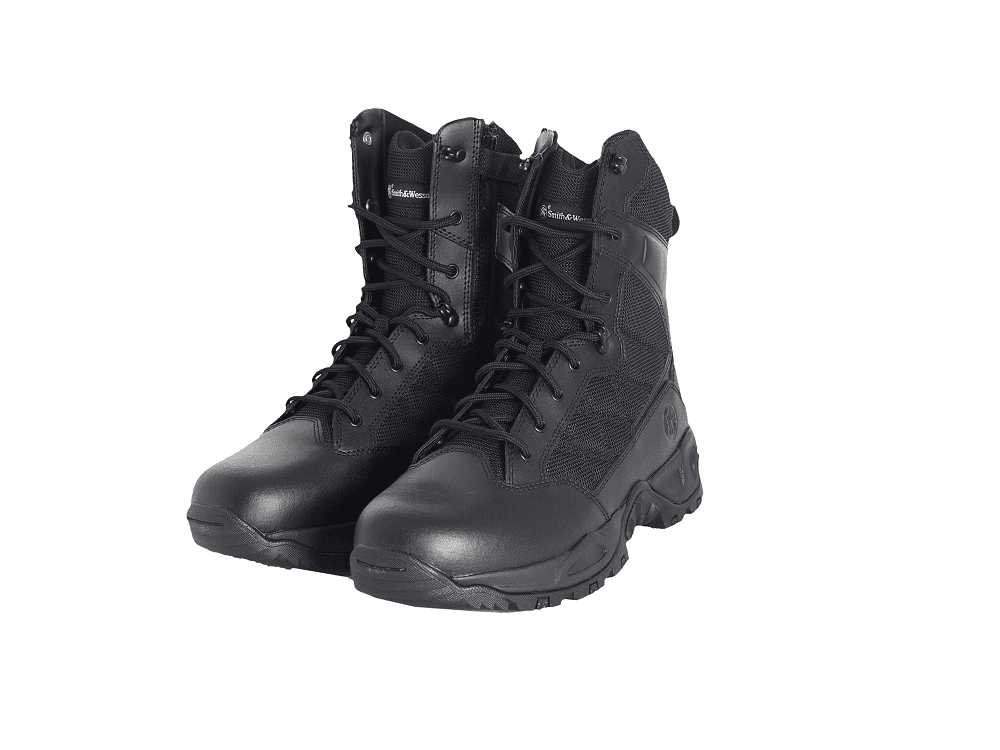 Scout 8"" Hot Weather Side-Zip Polishable Toe Mens Black Smith & Wesson - 206001-100-12R