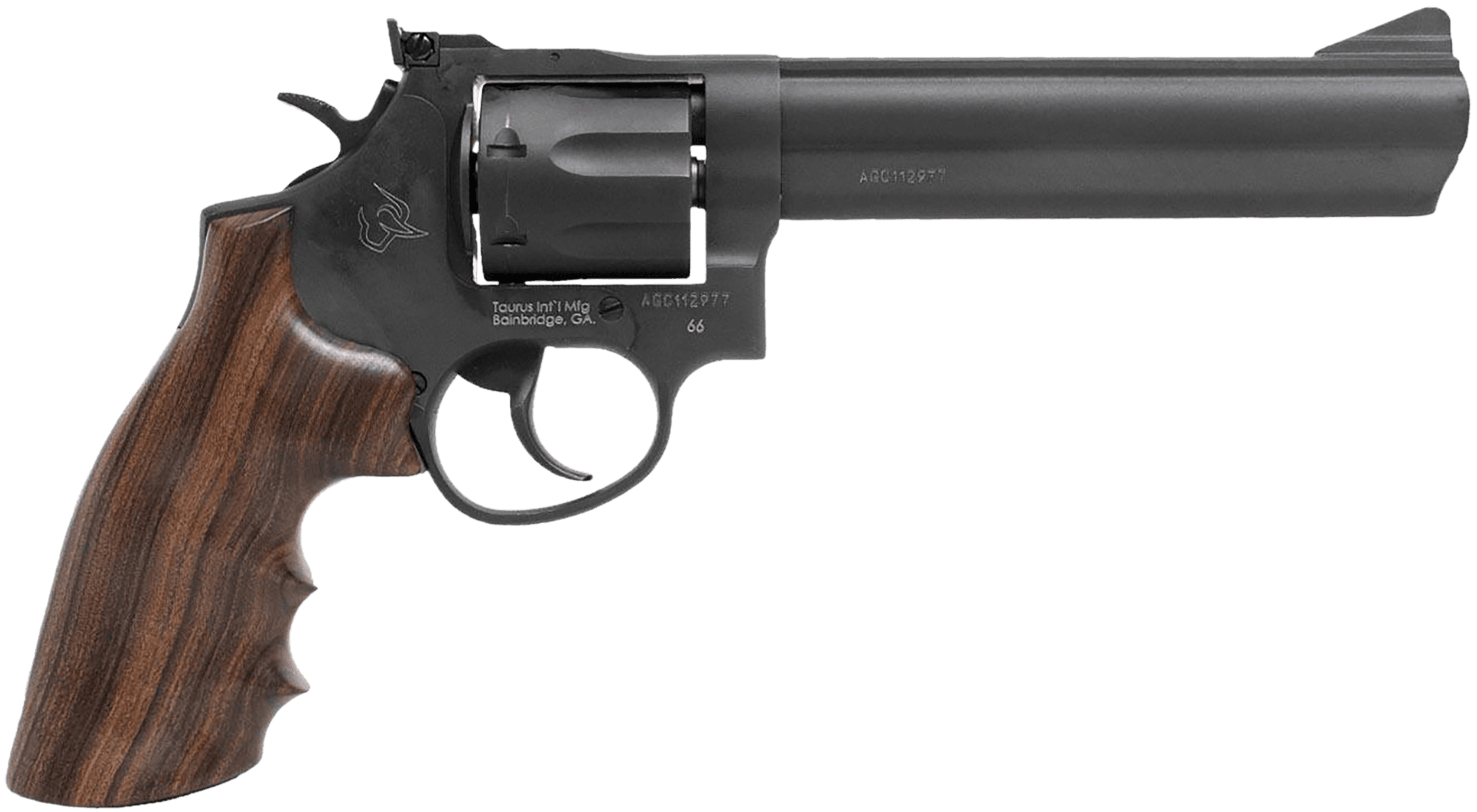 Taurus 66 357 Magnum 6 Inch 7 Round Matte Oxide Wood Grip Double Action Single Action