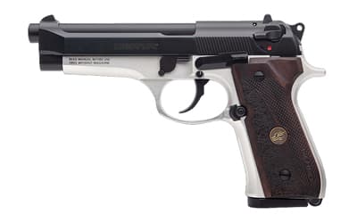 Derya Firearms MELIK9TTTR Melik Two Tone 9mm 17+1 4.90" Black Melotine Slide/ Silver Anodized Frame Dark Walnut Grip