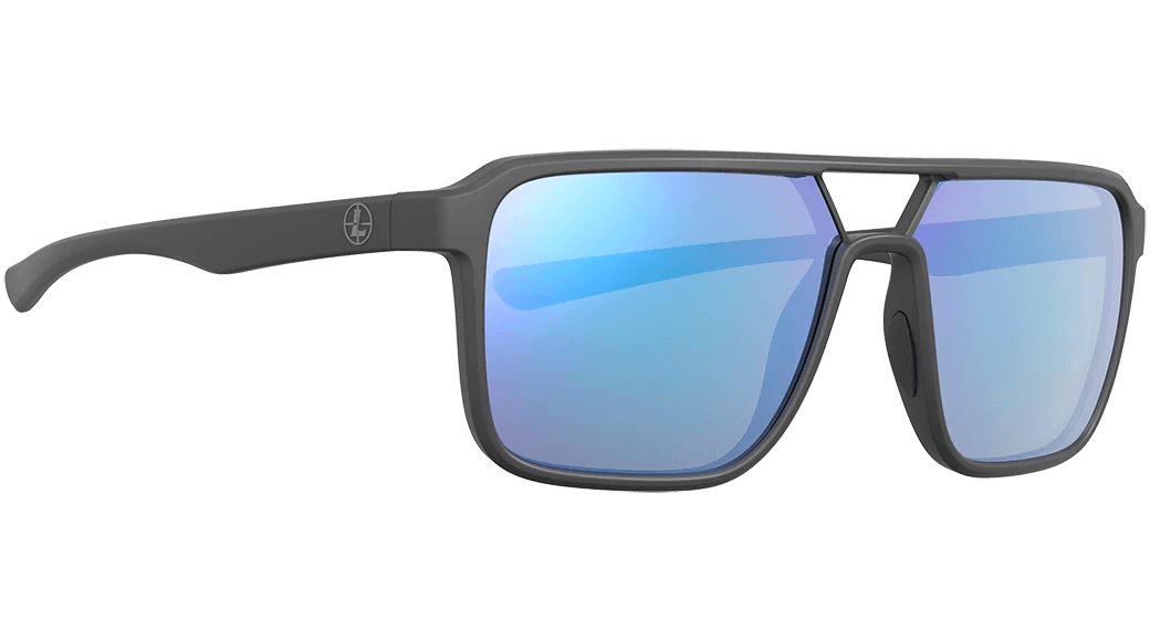 Leupold 182674 Performance Wear Bridger Blue Mirror Lens Polycarbonate Dark Gray Frame