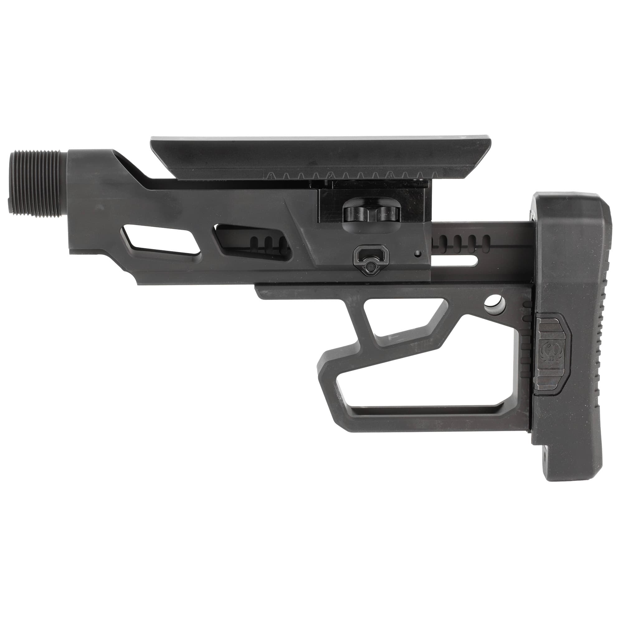 Ruger 90773 Precision Rifle Buttstock Assembly Steel Aluminum Nylon Adjustable Length-of-Pull Cheek Rest Recoil Pad Compatible with Ruger Precision Rifle Generations and MIL-SPEC Buffer Tubes