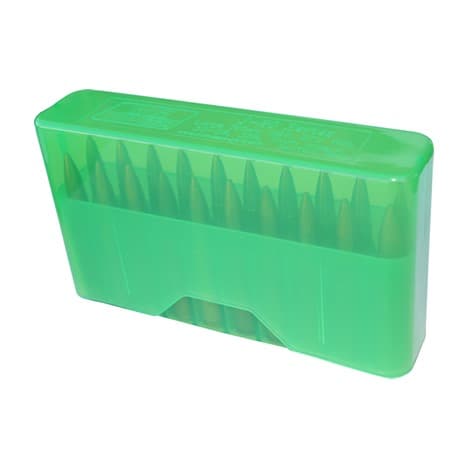 MTM J-20 Slip Top Ammo Box .17/.223/.222 Magnum Clear Green