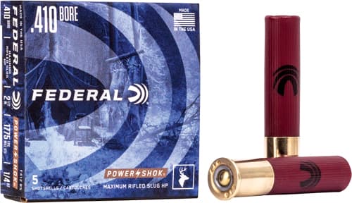 Federal Power Shok 410 Bore Slug 109 Grain 5 Rounds