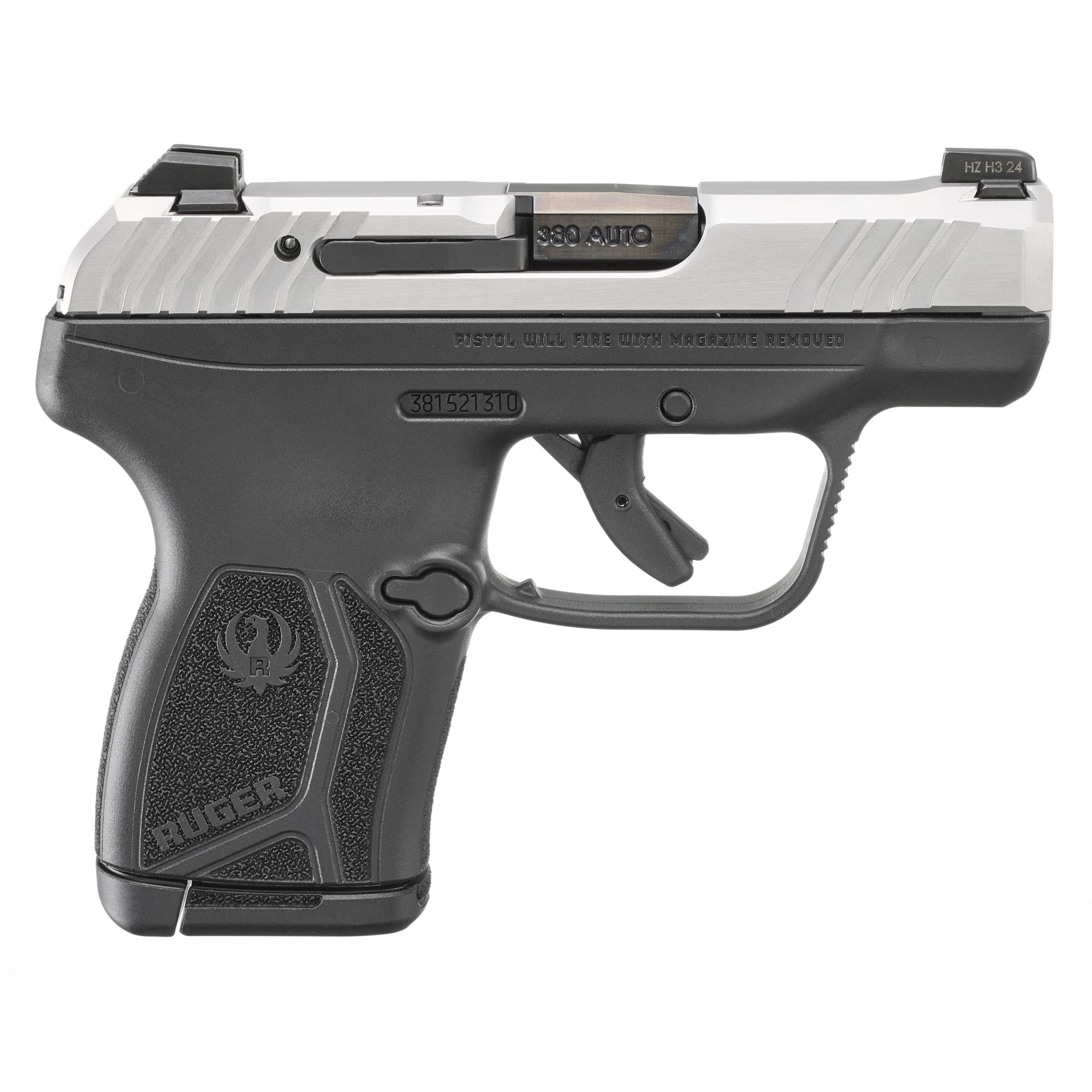 Ruger Lcp Max 380 Acp 2.8in 10+1 Stainless and Black Polymer Frame