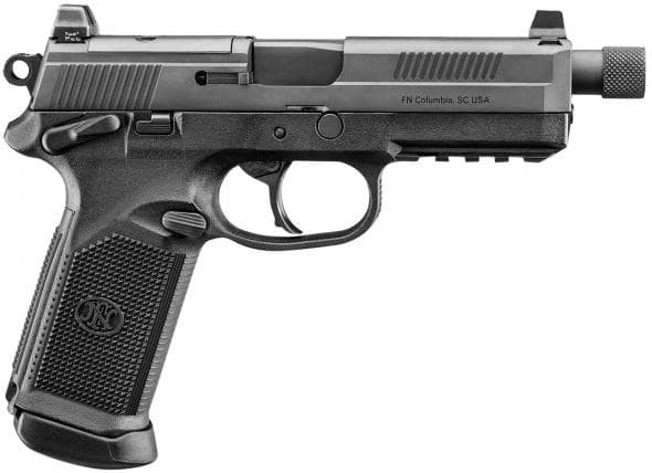 FN FNX 45 ACP 5.30" 15+1 Matte Finish Optic Ready Serrated Slide Holosun 407C Red Dot Ambidextrous
