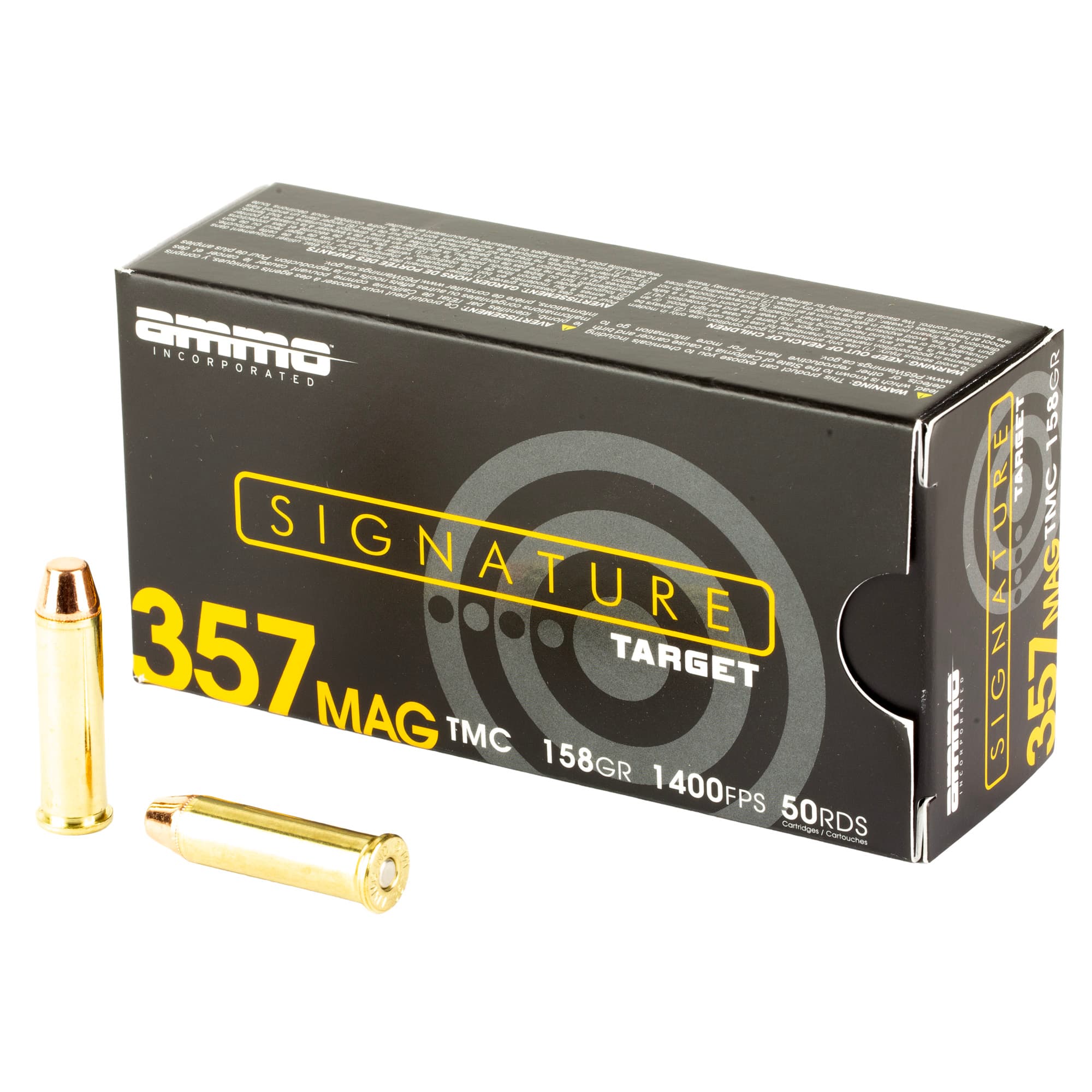 Ammo Inc Signature Target 357 Magnum Total Metal Coating 158 Grain 50 Rounds
