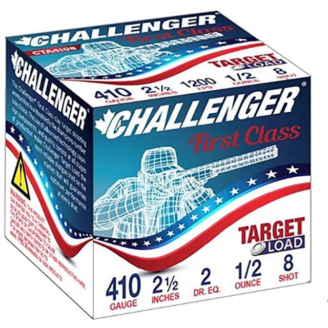 Challenger Ammo Challenger 410 Bore Shotgun Ammo 410 Bore 11/16 Ounce #8 250 Rounds