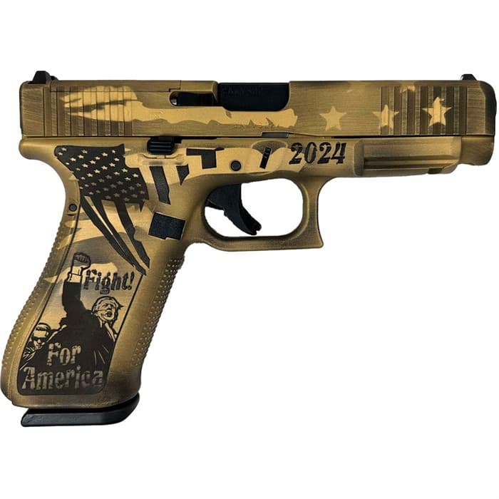 Glock 47 MOS 9mm Luger 4.49 in 17-Round Distressed Gold FDE Trump
