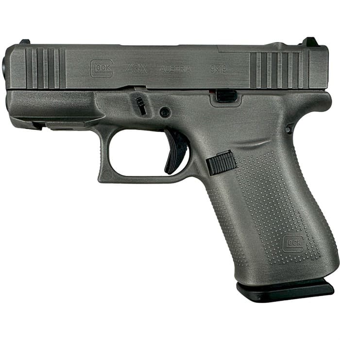 Glock 43X MOS 9mm Luger 3.41" Barrel 10-Round Distressed Gun Metal Gray