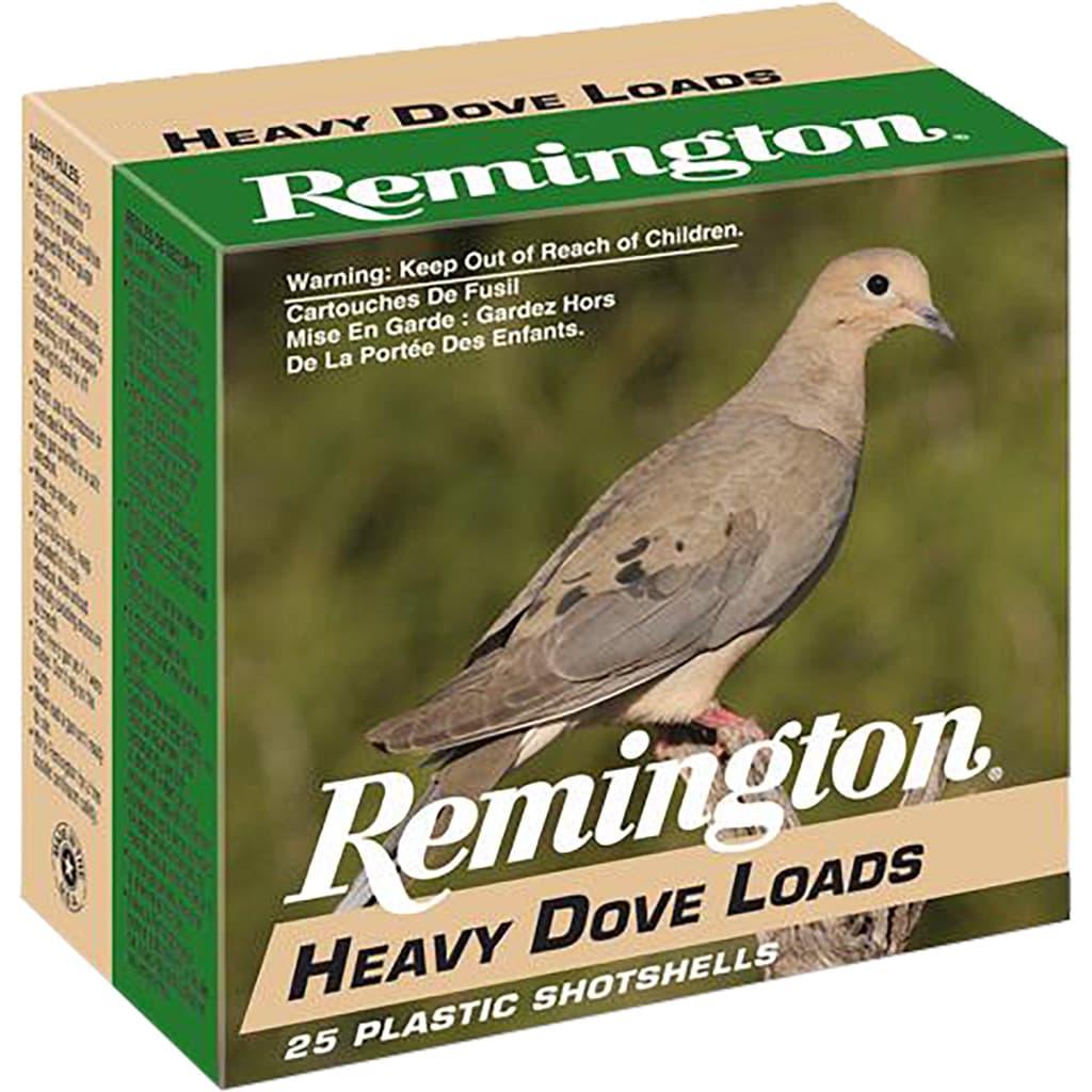 Remington Heavy Dove Loads 20 Gauge 7.5 Shot 1 1/8 Ounce 25 Rounds