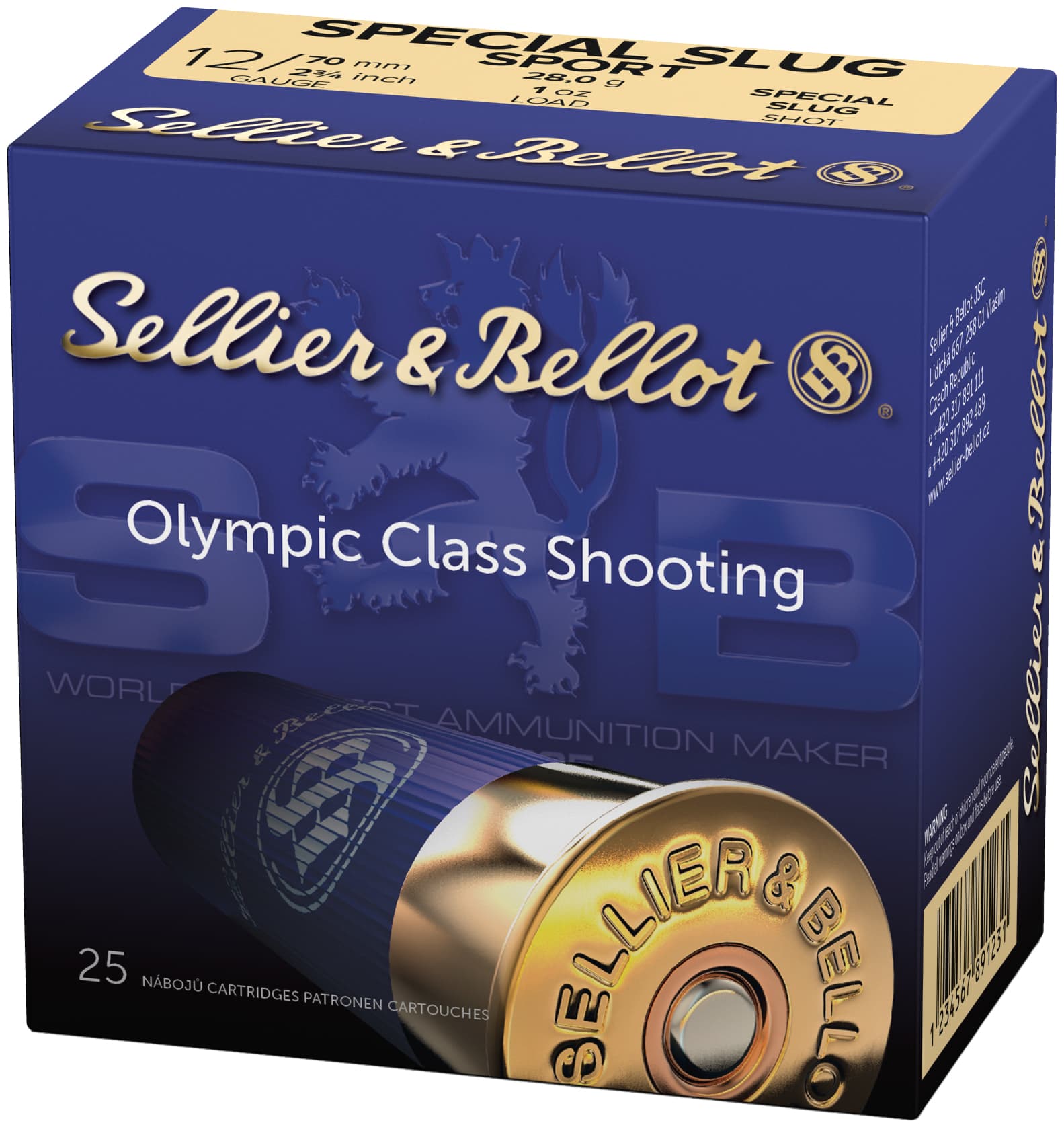 Sellier & Bellot Sb 12 Gauge Rifled Slug 1 Ounce 25 Rounds
